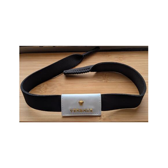 NEW Versace Black Eyeglasses Strap Band SS2019 Authentic Lightweight Classic - Picture 6 of 6